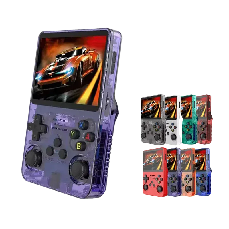 R36S Retro Handheld Game Console - 3.5 Inch IPS Screen, 64GB/128GB/256GB, Portable Gaming Device with Built-in Games