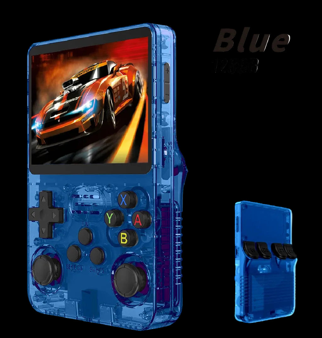 R36S Retro Handheld Game Console - 3.5 Inch IPS Screen, 64GB/128GB/256GB, Portable Gaming Device with Built-in Games