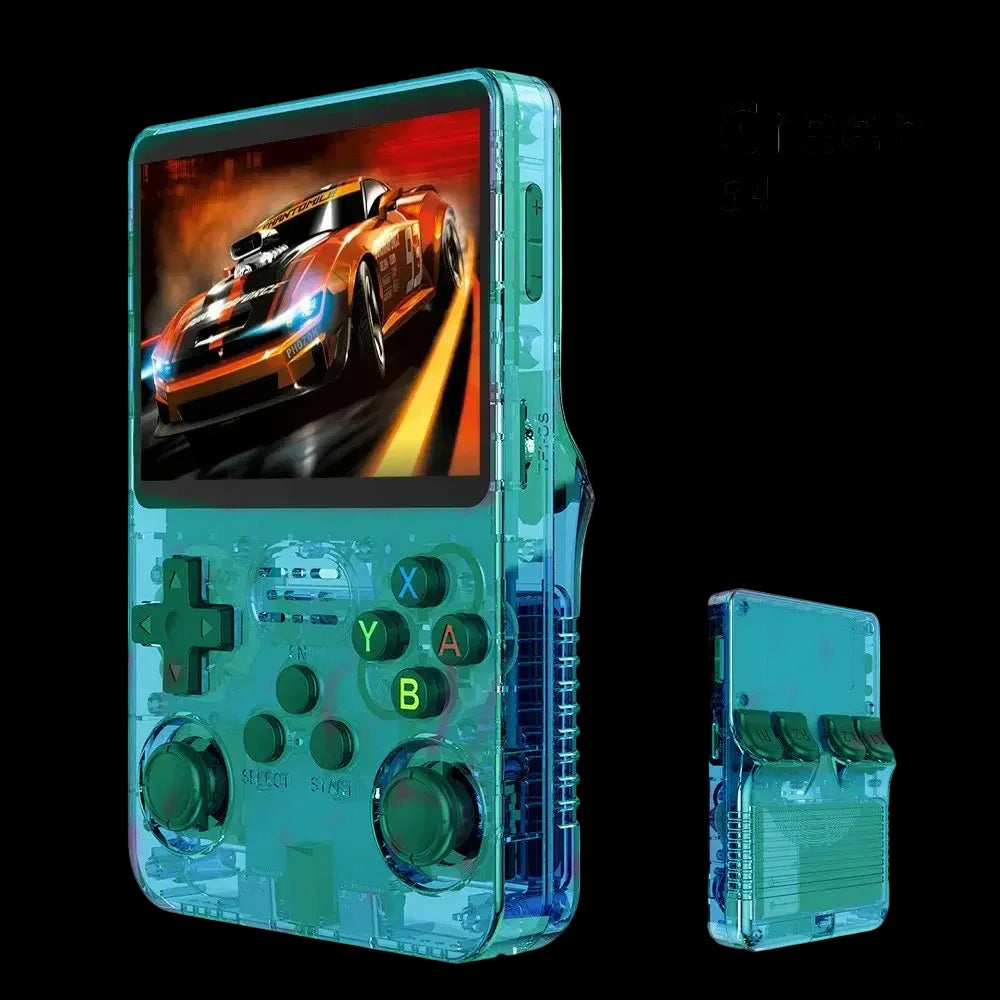 R36S Retro Handheld Game Console - 3.5 Inch IPS Screen, 64GB/128GB/256GB, Portable Gaming Device with Built-in Games