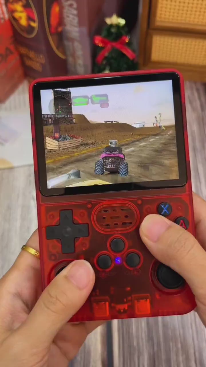 R36S Retro Handheld Game Console - 3.5 Inch IPS Screen, 64GB/128GB/256GB, Portable Gaming Device with Built-in Games